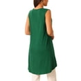 thumbnail image 3 of INSPIRE CHIC Women's Asymmetrical Tops Sleeveless V Neck High Low Hem Flowy Blouse, 3 of 4