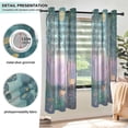 thumbnail image 3 of Yayeee Window Curtains Light Filtering 63"x52" Grommet Panel Pair Home Living Room Decor, Purple Forest Scene, 3 of 7