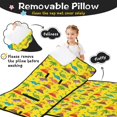 thumbnail image 3 of Dinosaur and Palm Yellow Pattern Teens Toddler Nap Mat with Pillow, Sleeping Mat Bag for Preschool Daycare 50"x20", 3 of 6