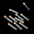 thumbnail image 4 of 10pcs Cylinder Shape Mini Glass Bottles Jars with Cork Wish Note Craft Bottle (Clear), 4 of 7