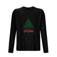 thumbnail image 3 of Chiccall Mens Christmas Printed T-Shirts Crew Neck Long Sleeve Stretch Winter Pullover Undershirt Loungewear, 3 of 5