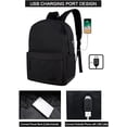 thumbnail image 2 of Mochila escolar ligera SUPACOOL con estuche para lápices, color negro, 2 of 7
