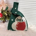 thumbnail image 1 of Christmas Bag A-pple Gift Bag Knitted Handbag Christmas Decoration Handbag, 1 of 7