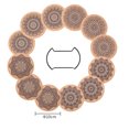 thumbnail image 1 of Round Cork Coasters - Manta Soft Cork Cushion - Small - 12pcs [Send Iron Frame], 1 of 4