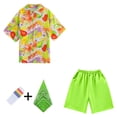 thumbnail image 6 of FYEGRE Boys Outfit with Short Sleeve Top, Casual Shorts & Socks, Cute Playful Ensemble for Spring/Summer, Family Gatherings & School Events Green 13-14 Years, 6 of 6