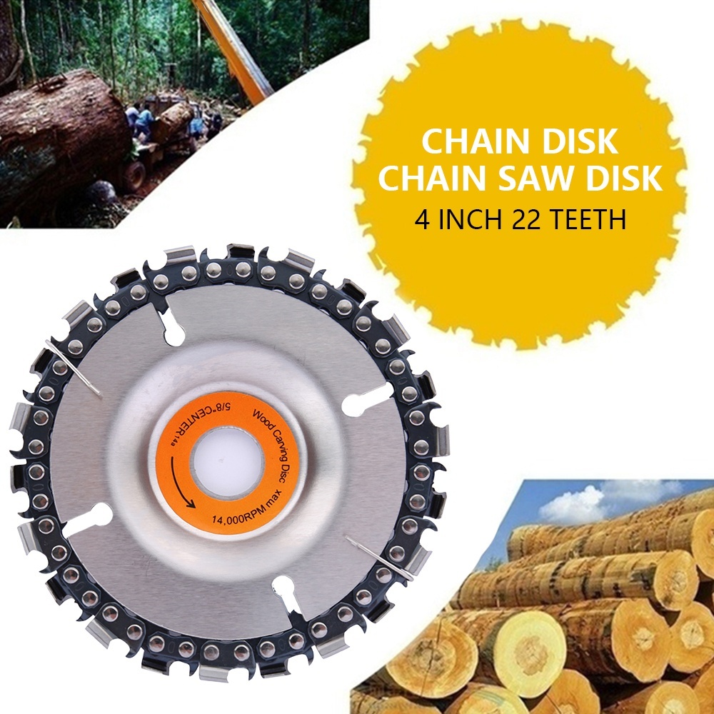 Grinder Disc Chain Plate 4 Inch Grinding Wheel Disc and 22 Tooth Fine