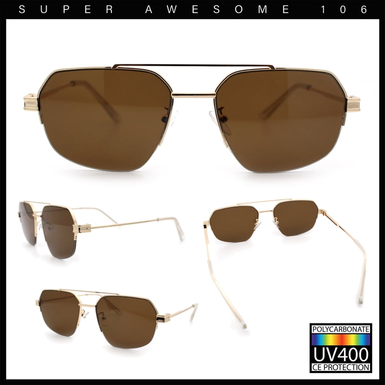 Mens Luxury Half Rim Metal Frame Rectangular Euro Fashion  display picture 1