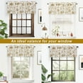 thumbnail image 4 of DriftAway Freda Jacobean Floral Linen Blend Blackout Thermal Insulated Energy Saving Privacy Window Linen Curtain Valance Rod Pocket 2 Layers 2 Pack 52 Inch by 14 Inch Plus 2 Inch Header Taupe, 4 of 9
