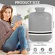 thumbnail image 3 of Hot Water Bottle with Cover,2L Hot Water Bag for Pain Relief,Hot and Cold Compress,Hand Feet Warmer,Menstrual Cramps,Relieve Neck and Shoulder Pain-Gr, 3 of 4