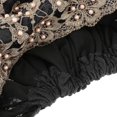 thumbnail image 4 of ZheElen Bonnet Femme Floral Chapeau Chimio Cancer Noir 1Ensemble, 4 of 6