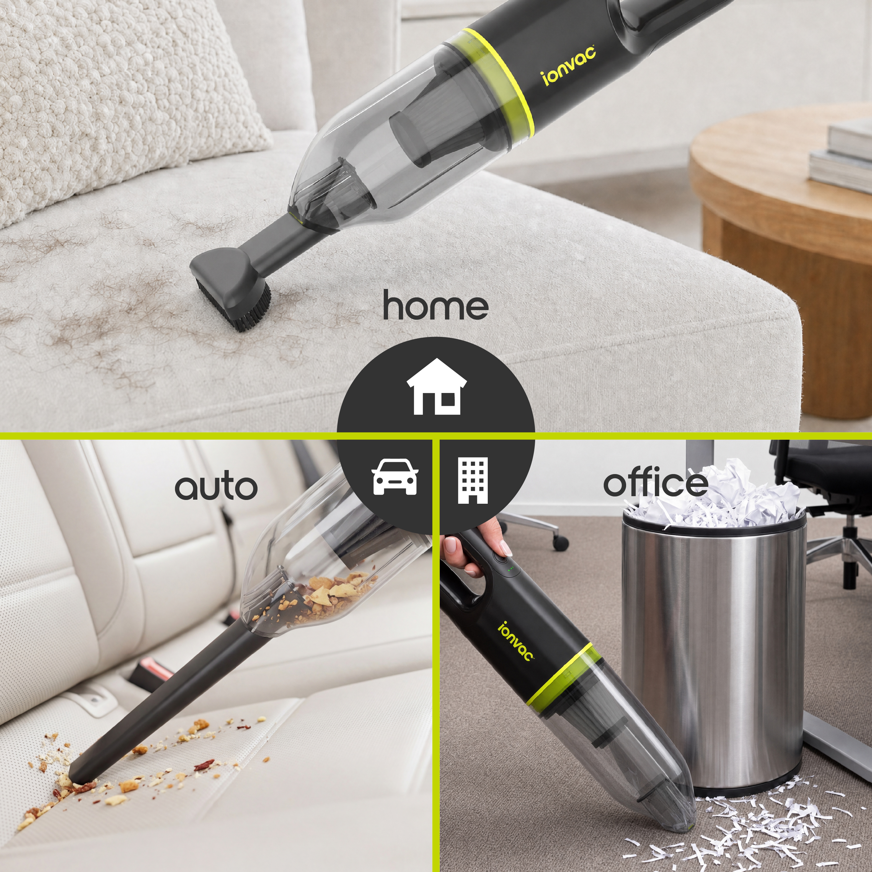 IonVac Handheld Cordless Vacuum, Green, with USB Charging photo 8