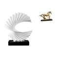 thumbnail image 1 of Escultura de olas,Escultura de ola Regalo moderno Oficina,Adorno de estatua abstracta artesanal para centro de mesa,Figura de caballo,Escultura de caballo en miniatura coleccionable, 1 of 8