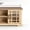 Warm Wood & Brown, variant on Ktaxon Farmhouse TV Stand with 2 Glass Door, Mid-Century Wood Storage Media Cabinet Entertainment Center for TVs up to 65", Wood and Brown Top