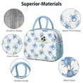 thumbnail image 4 of Lunch Bag Lunch Box for Women Reusable Insulated Lunch Bags,Water-Resistant Blue Crabs Repeat Cooler Lunch Tote Bag, Large Capacity for Work Travel Picnic, 4 of 6