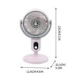 thumbnail image 3 of Summer Savings! Boovnll Desk Fan, Adjustable High Speed USB Rechargeable Digital Display Table Fan Quiet Small Fan for Home, Bedroom, Office, Travel, Kitchen, Camping, RVs, Summer Gift, Mini Fan - Fan, 3 of 5