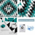 thumbnail image 2 of Fsddascl Turquoise Aztec Blackout Curtains for Bedroom/Living Room, Thermal Insulated Kitchen Curtains, Black White Southwest Vintage Geometric Grommet Darkening Window Treatment Drapes 42"x63"x2, 2 of 6
