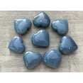 thumbnail image 5 of Angelite Gemstone Hearts, Polished Angelite Puffy Hearts, Angelite Palm Stone, Angelite Heart (10 Hearts）, 5 of 9
