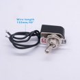 thumbnail image 3 of interruptores de palanca de enganche SPST, 2 posiciones de encendido/apagado, 6 A, 125 V CA, 10 A, 12 V CC, interruptor basculante de metal con cable de conexión de 5,2 pulgadas, para coche, camión, KNS-1 Kuyhfg Bienvenido a Kuyhfg, 3 of 5