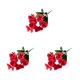 thumbnail image 2 of Flores artificiales Billuyoard Decoraciones interiores exteriores Iris Japonica rojo, 2 of 6