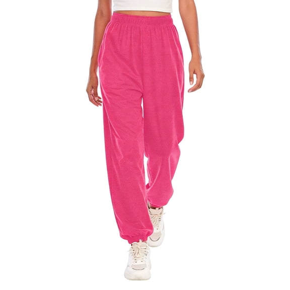 Gpoecd Straight Leg Sweatpants for Women Women'S High Waist Jogger Pants Athletic Track Pants with Pockets Adjustable Elastic Ankle Loose Fit for Yoga Running Casual Exercise Pants for Women RD2,XXL