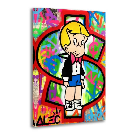 Alec-Monopolys Graffiti Art Richie Money Gifts Canvas Painting Poster Wall Art Decorative Picture Prints Modern Decor 24x36inch(60x90cm)