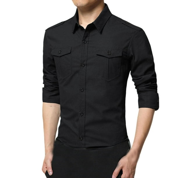 Ceisia Men's Winter Gift Casual Fashion Checkered Patchwork Long-Sleeve Button-Up Turndown Collar Outwear Jacket - Soft Breat hable Polyester Top