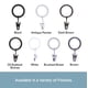 thumbnail image 5 of Anillos para cortinas Kenney Clip, paquete de 14 unidades, 5/8 a 3/4, en metal marrón, 5 of 5