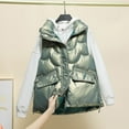 thumbnail image 5 of Shadoumai Puffer Vest Womens Metallic Shiny Baggy Winter Quilted Vests, Windproof Sleeveless Puffer Jacket Warm Padded Down Outerwear, 5 of 7