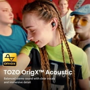 TOZO A1 Mini Wireless Earbuds Bluetooth Headphones, 32H, AI Noise Cancelling Mic, Stereo Bass, Clear Calls, Lightweight IPX5 Waterproof, App 32EQ, Black