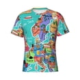 thumbnail image 3 of Naloa Cartoon Map Of Europe Men's T-Shirt Sport T-shirt Men's Basic Tee Casual Men's Shirt, Round Neck, Short Sleeves - XX-Large, 3 of 5
