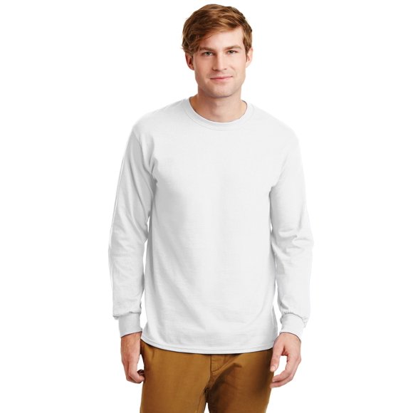 Gildan Men's Ultra Cotton 100% Cotton Long Sleeve T-Shirt G2400