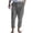 Dark Gray, variant on ZQUUVOU Men's Casual Linen Pants Beach Summer Elastic Waist Drawstring Pants Khaki