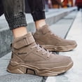 thumbnail image 4 of Men'S Lace-Up High-Top Buckle Hiking Shoes, Thick-Soled Sports Shoes for Outdoor Activities, Stylish Thick-Soled Casual Shoes with Embroidery, Suitable for Outdoor Events., 4 of 9