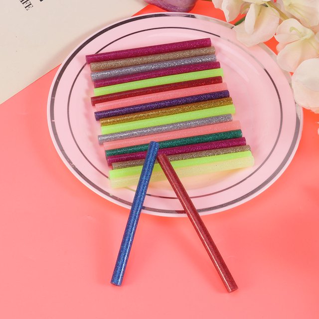 WESIEVYA 72 Pcs Craft Glue Sticks for Repair Bonding on Plastic Products Dark Green EVA Plastic