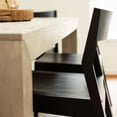 thumbnail image 4 of Plank+Beam 72" Modern Solid Wood Dining Table Set, Seashell Wirebrush, + 6 Chairs Black, 4 of 8