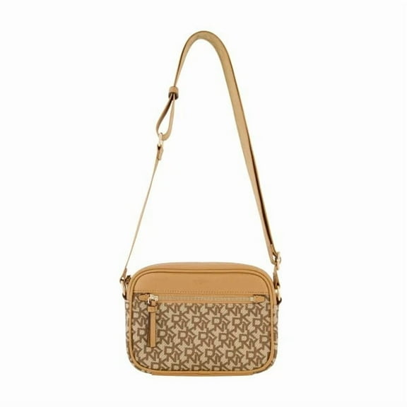DKNY Women's Pebble Logo Crossbody Bag – Adjustable Strap, Compact Size