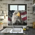 thumbnail image 6 of Coolnut American Flag Falcon Kitchen Curtains 36 Inch Length Blackout Thermal Insulating Tier Curtains with Rod Pockets Short Curtains Home for Living Room/Bedroom Home Decor, 6 of 7