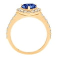 thumbnail image 2 of 2.03 ct Heart Cut Simulated Tanzanite with Simulated Diamond Halo Accents 14K Yellow Gold Womens Engagement Ring, 2 of 3