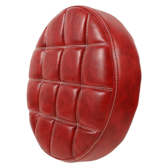 PAMINGONO Round Red Pu Stool Seat Replacement for Metal Stool Easy to Clean 1Pcs 12.58In