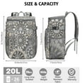 thumbnail image 3 of Hippie Retro Style Colorful Abstract Insulated Backpack Cooler - 20L Soft Cooler Bag, Geometric, 3 of 5