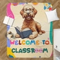 thumbnail image 4 of Welcome to Goldendoodle Classroom Teacher Dog Mom Cozy Sherpa Blanket Doodle Dog Lover Gifts Idea Warm Soft Throw Blanket - 02015, 4 of 5