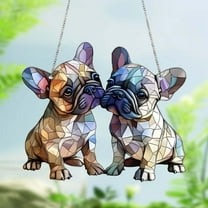 sruoe Sun Catcher, Stained Glass Window Hanging, Suncatcher Cardinal Acrylic, 2D Flat Garden Ornaments, Pendant Sun Catcher for Home Yard Wall Art Window Decor