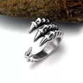 thumbnail image 4 of Sharp Dragon Claw Titanium Steel Biker Ring Men Jewelry Cool Punk Band Size 7-12, 4 of 7