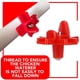 thumbnail image 4 of Bebederos horizontales para aves de corral | Diseño con resorte sin goteo | Plástico rojo | Soporte lateral para pollos Palomas Codornices | Paquete de 5 | Fácil instalación | Tamaño de 3,2 cm, 4 of 5