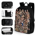 thumbnail image 3 of 16.1in Wres-Tler W-W,E Backpack with Pocket Cartoon Backpack Travel Laptop Daypack Bags For Men Women, 3 of 8