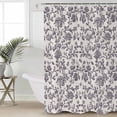 thumbnail image 2 of Spring Flowers Shower Curtains for Bathroom Waterproof Fabric Bath Curtains Decor Bath Tub Curtain Farmhouse Purple Pastoral Floral Leaf Decorative Shower Curtain Sets with 12 Hooks, 72x72 Inch, 2 of 6
