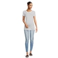 thumbnail image 3 of Time and Tru Maternity Essentials Short Sleeve Tee, Sizes S- XXL, 3 of 6