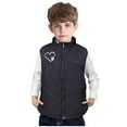 thumbnail image 3 of ZCFZJW Heated Jacket Heated Vest for Kids Boy Girls, Sleeveless Lightweight USB Rechargeable Thick Warm Windproof Full Zip Up Down Jacket, Battery Not Included(Black#60,10-11 Years), 3 of 10