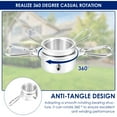 thumbnail image 4 of Threns 4 Pcs Flag Pole Ring Aluminum Alloy Flag Pole Spinner with Bearing Steel Ball and Buckle for Yard Garden Patio Outdoor Use, 4 of 10