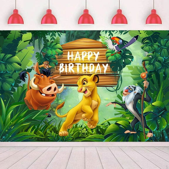The Lion King Birthday Decorations,Girls Princess Happy Birthday Banner Backdrop for Kids Birthday Party Supplies (5x3ft)